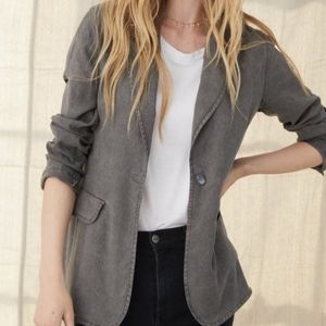 Bella Dahl Easy Longline Blazer - Olive